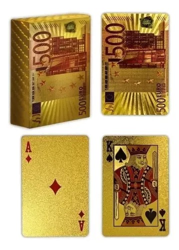 Miniatura 3 de Cartas Baraja Poker Cartas Dorado Lujo U